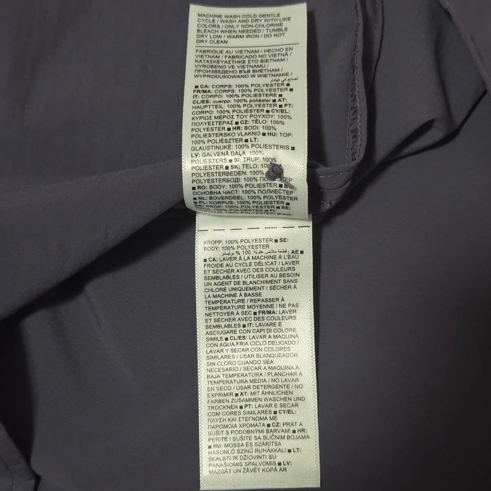 Athleta Womens Gray Long Sleeve Button Down Shirt S/659328-00 Size Large - Picture 5 of 9
